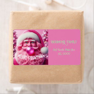 Merry Christmas Gay Retro Pink Bubble Gum Custom