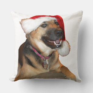 Merry Christmas German Shepherd Cushion
