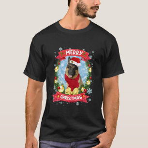 Merry Christmas German Shepherd Santa Funny Xmas P T-Shirt