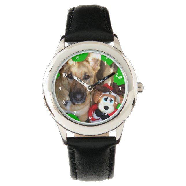 Merry Christmas German Shepherd  Watch (Front)