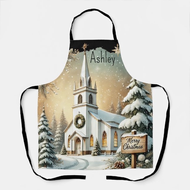 Merry Christmas Gift Apron (Front)
