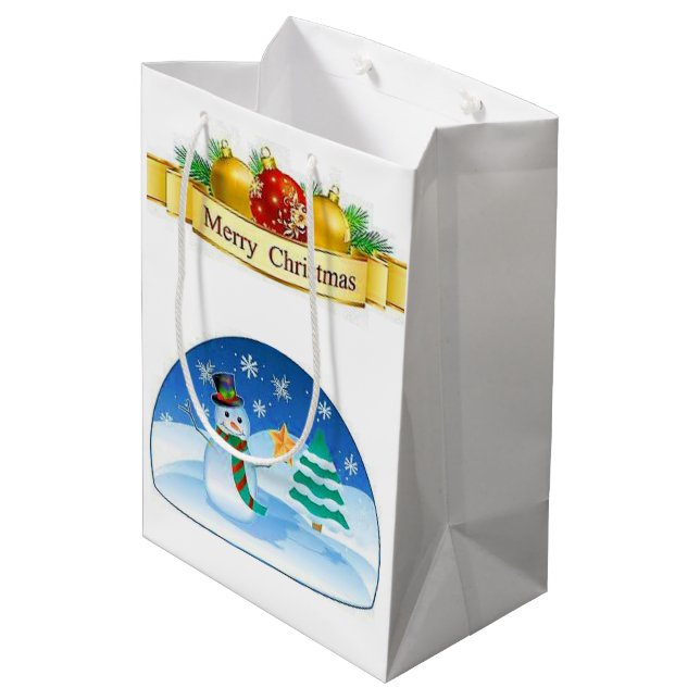 Merry Christmas Gift Bags (Back Angled)