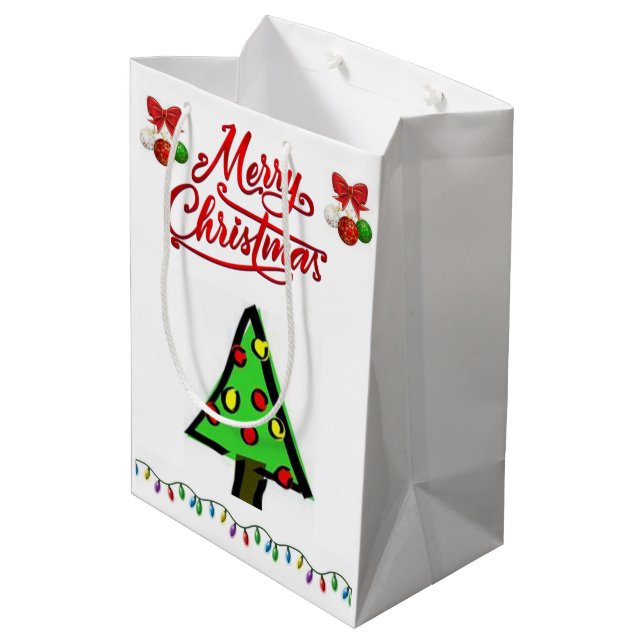 Merry Christmas Gift Bags (Back Angled)