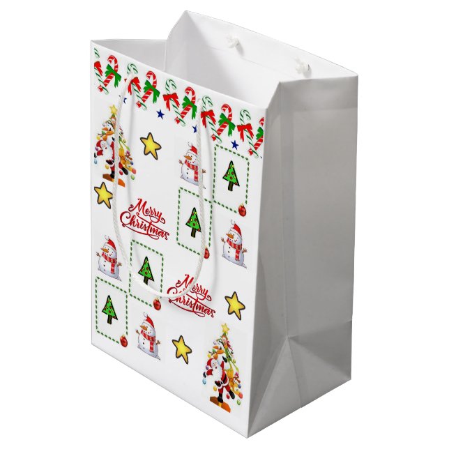Merry Christmas Gift Bags (Back Angled)