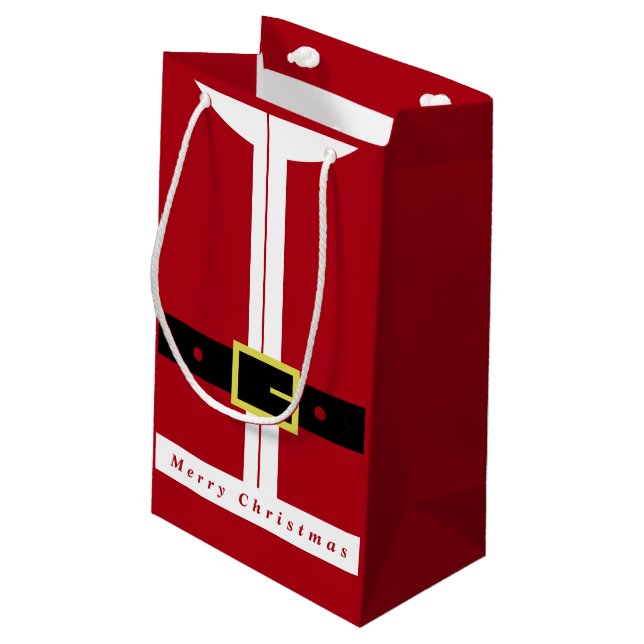 Merry Christmas Gift Bags Santa Claus Funny Design (Back Angled)