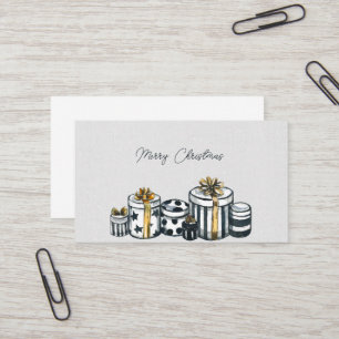 Merry Christmas Gift Boxes Business Card