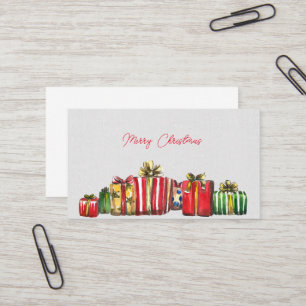 Merry Christmas Gift Boxes Business Card