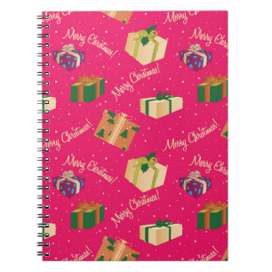 Merry Christmas Gift Boxes Notebook