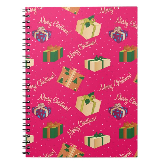 Merry Christmas Gift Boxes Notebook (Front)