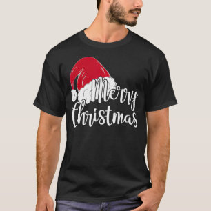 Merry Christmas Gift Cute Santas Hat Funny Womens T-Shirt