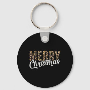 Merry Christmas Gift Family Xmas Leopard Buffalo P Key Ring