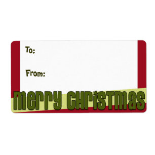 Merry Christmas Gift Labels - Large