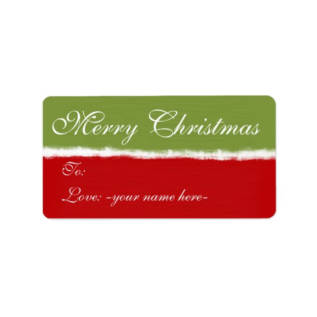 Merry Christmas Gift Tags (Front)