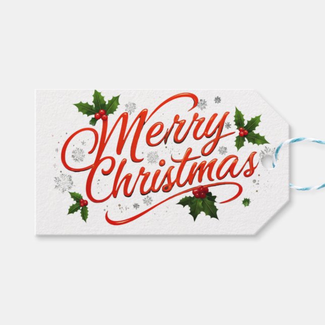 Merry Christmas  Gift Tags (Front (Horizontal))