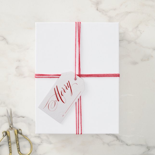 Merry Christmas Gift Tags (With Twine)