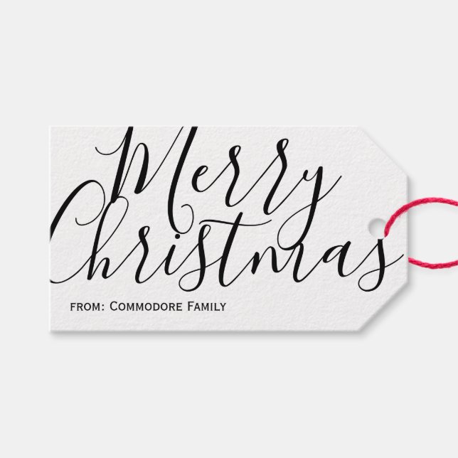 Merry Christmas Gift Tags Price Tags (Front (Horizontal))