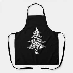 Merry Christmas Gifts Christmas Tree Cat Dog Paw P Apron