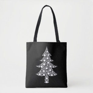 Merry Christmas Gifts Christmas Tree Cat Dog Paw P Tote Bag