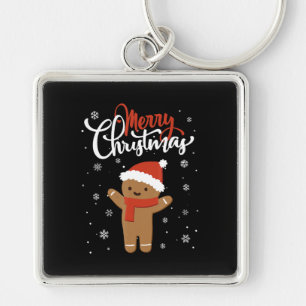 Merry Christmas Ginger Bread Xmas Christmas Cookie Key Ring