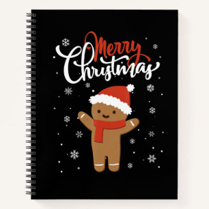 Merry Christmas Ginger Bread Xmas Christmas Cookie Notebook