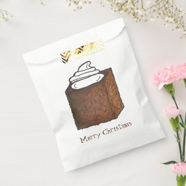 Merry Christmas Gingerbread Cake Sugar and Spice Favour Bag (Sealed)