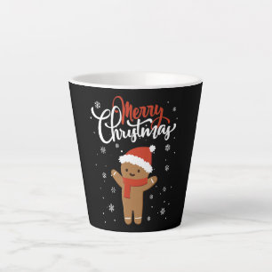 Merry christmas gingerbread christmas cookie latte mug