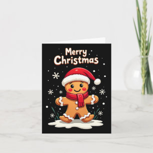 Merry Christmas Gingerbread Cookie Baking Girls Fu Card
