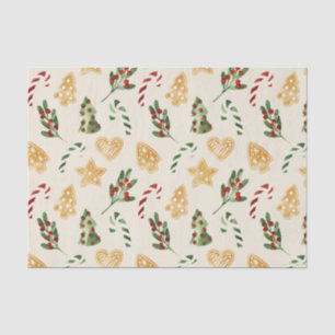 Merry Christmas Gingerbread Cookies, Mistletoe, Pi Tissue Paper