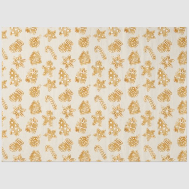 Merry Christmas Gingerbread Cookies Tissue Paper (Front)