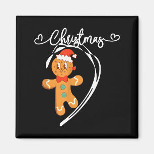 Merry Christmas Gingerbread Couple Christmas Pajam Magnet