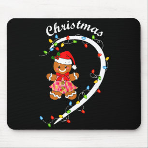 Merry Christmas Gingerbread Couple Christmas Pajam Mouse Pad