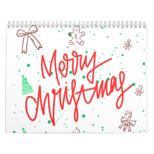 Merry Christmas Gingerbread Design. Calendar