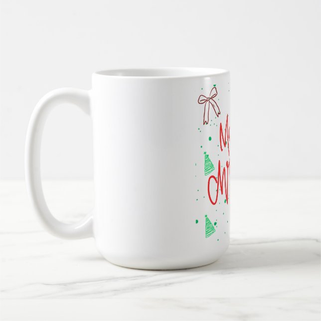 Merry Christmas Gingerbread Design.  Coffee Mug (Left)