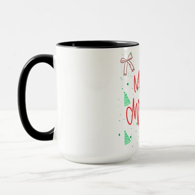 Merry Christmas Gingerbread Design.  Mug (Left)