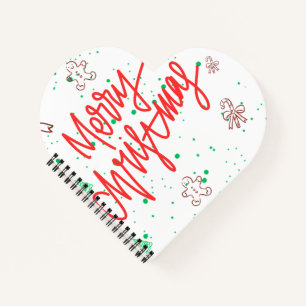 Merry Christmas Gingerbread Design. Notebook