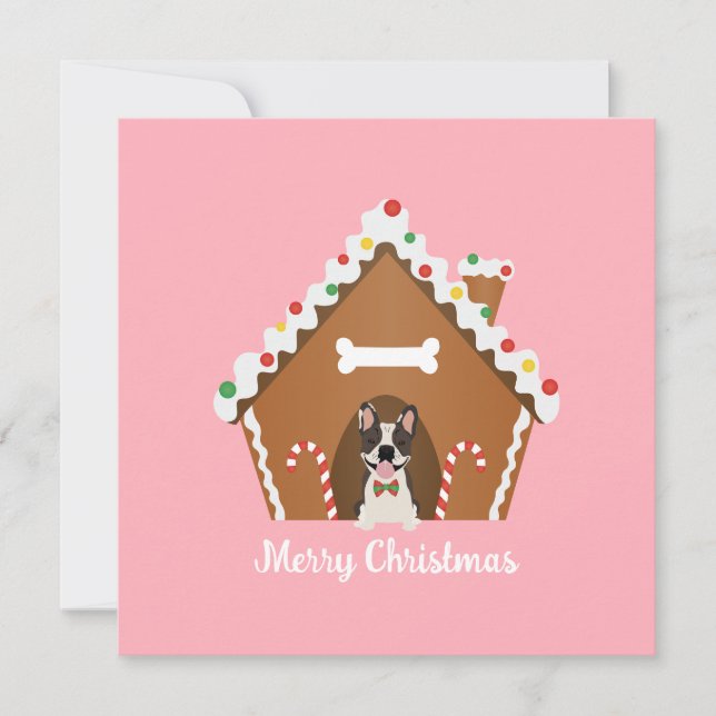 Merry Christmas Gingerbread Dog House (Front)