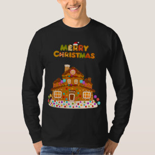 Merry Christmas Gingerbread House Baking Candy Can T-Shirt