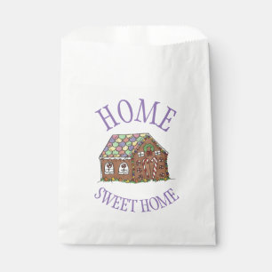 Merry Christmas Gingerbread House Holiday Treats Favour Bag