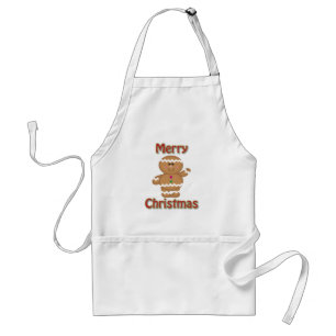 Merry Christmas Gingerbread Man Apron