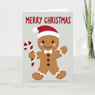 Merry Christmas Gingerbread Man Card
