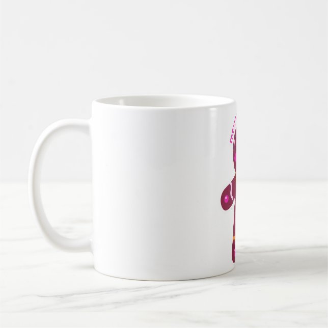 Merry Christmas Gingerbread Man Coffee Mug (Left)