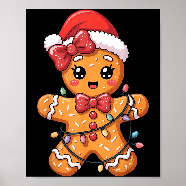 Merry Christmas Gingerbread  Poster (Front)