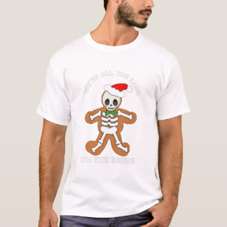 Merry Christmas Gingerbread Skeleton Xmas Cookies T-Shirt