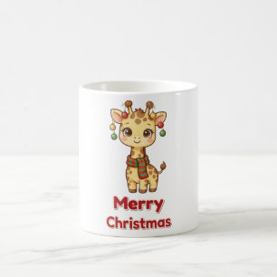 Merry Christmas Giraffe Ornaments Mug