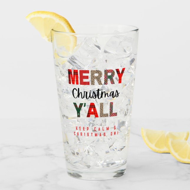 Merry Christmas Glass (Front Ice)