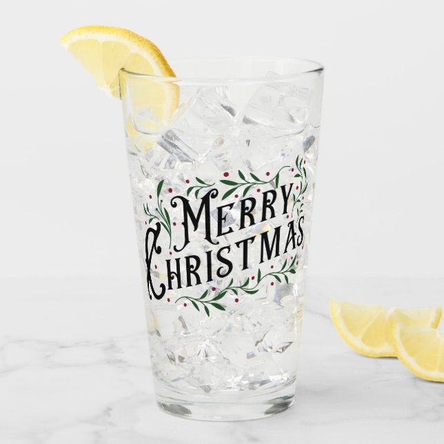 Merry Christmas Glass (Front Ice)