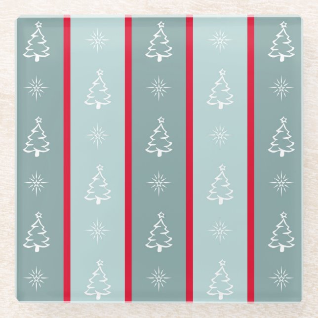 Merry Christmas Glass Coaster (Front)
