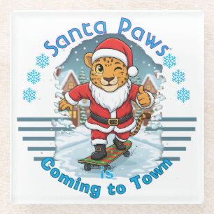 Merry Christmas Glass Coaster