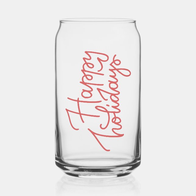 Merry Christmas Glass | Festive Holiday Drinkware (Left)