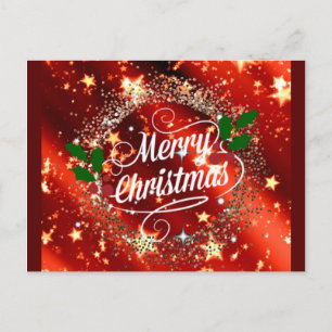 Merry Christmas glitter and shine Postcard